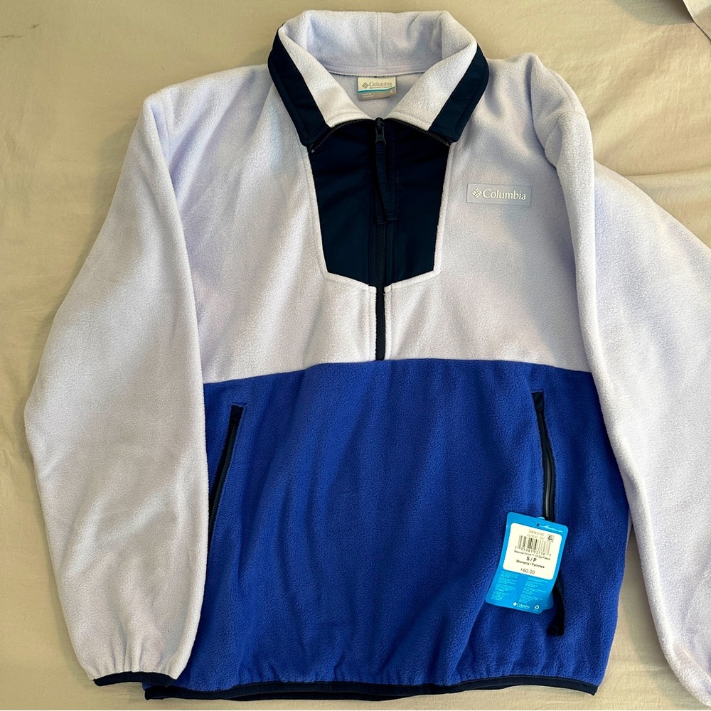 NWT Columbia Women’s Small Blue Sequoia Grove 1/2 Zip Fleece